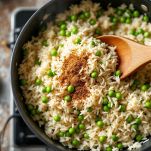 Riso unito ai piselli