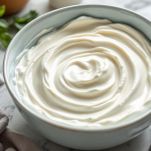 Ciotola con crema bianca