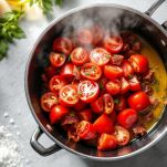 Sugo rosso nella pentola