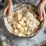 Impasto sabbioso nella ciotola