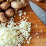 Tagliere con verdure preparate