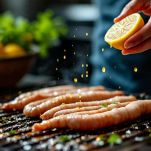 Limone spremuto sulla carne