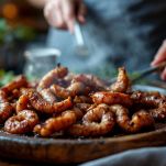 Piatto di stigghiole fumanti