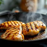 Petto di pollo sulla bistecchiera