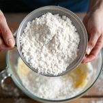 Farina setacciata nell’impasto