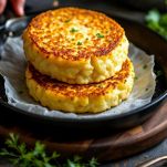 Torta di patate su piatto