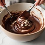 Composto di uova e zucchero incorporato delicatamente nella ricotta e cioccolato