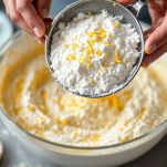 Farina setacciata nell’impasto