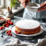 Torta allo yogurt decorata