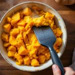 Polpa schiacciata in terrina