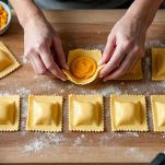 Ripieno disposto sulla sfoglia