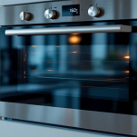 Display del forno impostato a 160 °C per la cottura dei tortini al cioccolato