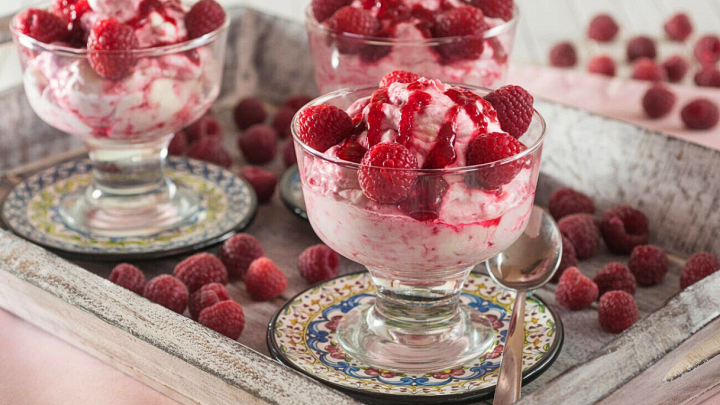 mousse ai lamponi