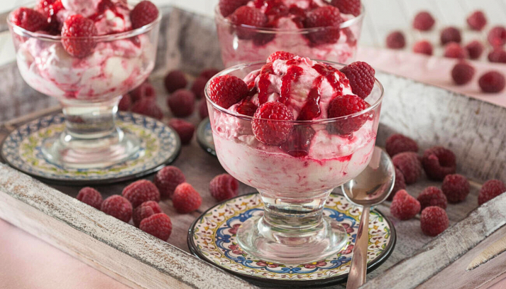 mousse ai lamponi
