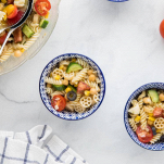 insalata di pasta fredda con ceci