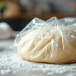 Impasto avvolto nella pellicola trasparente