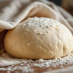 Palla di impasto coperta con canovaccio