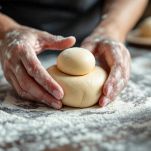 Palline di impasto con piccolo tuppo centrale