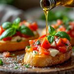 Bruschette al pomodoro pronte da servire