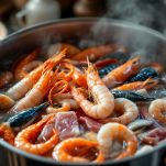 Sbollenta pesci e polpo