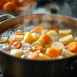 Patate carote e fagiolini lessi