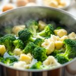Broccoli e cavolfiore sbollentati