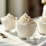 Piccole coppette con crema liscia