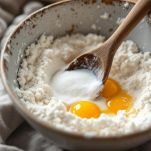 Ciotola con pastella liscia