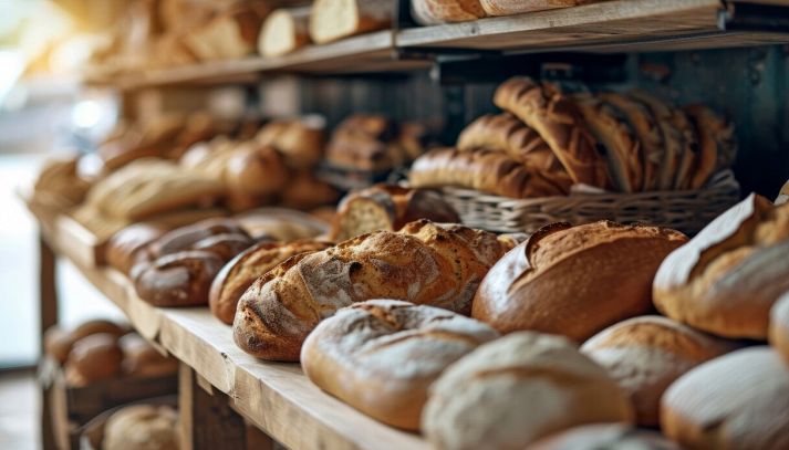 Pagnotte di pane fragranti e appena sfornate
