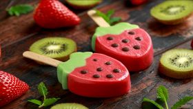 Ghiaccioli originali a forma di fragola