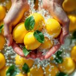 Limoni lavati e scorza grattugiata