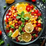 Ingredienti mescolati e livellati