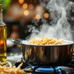 Pasta al dente scolata