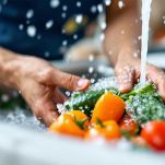 Cipollotti affettati che rosolano in padella