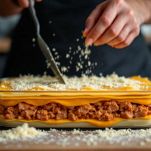 Lasagne composte a strati in teglia