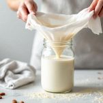 Latte di mandorla filtrato in barattolo