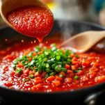 Salsa di pomodoro in cottura