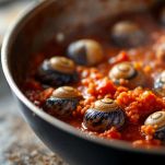 Lumache al sugo nella padella