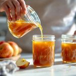 Barattoli di vetro con marmellata appena preparata