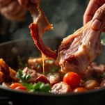 Carne rosolata con il soffritto