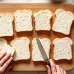 Fette di pane senza bordi
