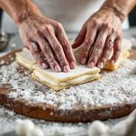 Mozzarella in carrozza in preparazione