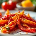 Peperoni cruschi croccanti serviti