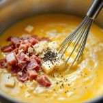 Mescolate uova, ricotta, formaggi e salumi