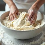 Mescolate farina zucchero burro tuorli e sale