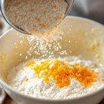 Aggiungete olio e succo d’arancia