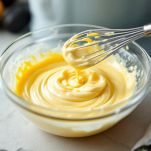 Sbattete uova e formaggio spalmabile