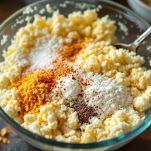 Purea grossolana di cavolfiore appena scolato