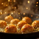 Polpette immerse nell’olio caldo