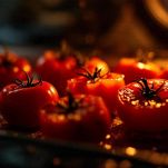 Pomodori gratinati nel forno caldo
